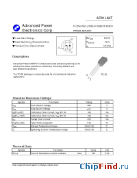 Datasheet AP01L60T manufacturer A-Power