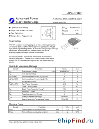 Datasheet AP04N70BP manufacturer A-Power