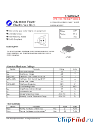 Datasheet AP0603GMA manufacturer A-Power