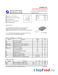Datasheet AP09N70I-A manufacturer A-Power