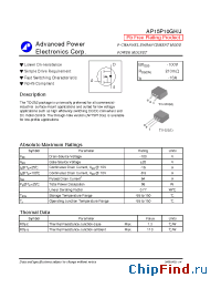 Datasheet AP15P10GH manufacturer A-Power