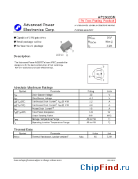Datasheet AP2302GN manufacturer A-Power