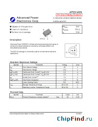 Datasheet AP2314GN manufacturer A-Power
