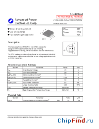 Datasheet AP4409GM manufacturer A-Power