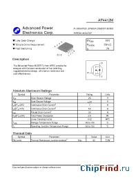 Datasheet AP4412M manufacturer A-Power