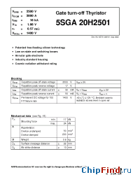 Datasheet 5SGA20H2501 manufacturer ABB