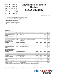 Datasheet 5SGA30J4502 manufacturer ABB
