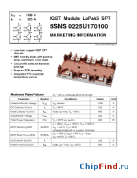 Datasheet 5SNS0225U170100 manufacturer ABB