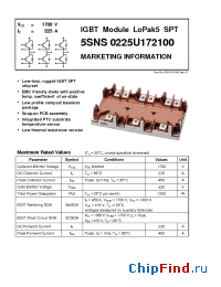 Datasheet 5SNS0225U172100 manufacturer ABB