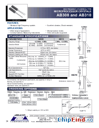 Datasheet AB308AB310 manufacturer Abracon