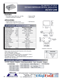 Datasheet ACVX1240 manufacturer Abracon