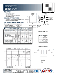 Datasheet AFS433E-01 manufacturer Abracon