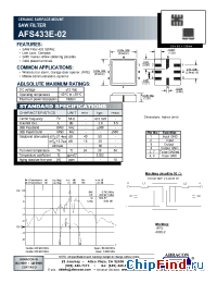 Datasheet AFS433E-02 manufacturer Abracon