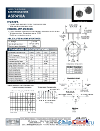 Datasheet ASR418A manufacturer Abracon