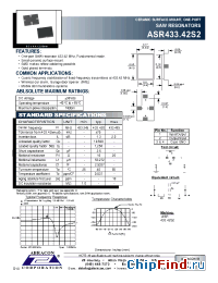 Datasheet ASR433.42S2 manufacturer Abracon