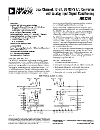 Datasheet 5962-0053001HXA manufacturer Analog Devices