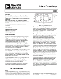 Datasheet 5B39-01 manufacturer Analog Devices