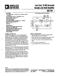 Datasheet AD1154AD manufacturer Analog Devices