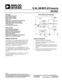 Datasheet AD12401-400KWS manufacturer Analog Devices