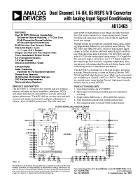 Datasheet AD13465BZ manufacturer Analog Devices