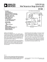 Datasheet AD1385TD manufacturer Analog Devices