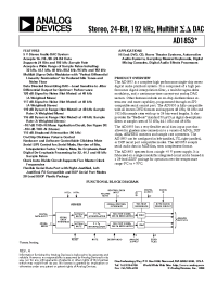 Datasheet AD1853 manufacturer Analog Devices