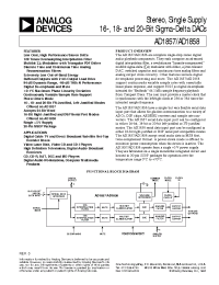 Datasheet AD1857 manufacturer Analog Devices