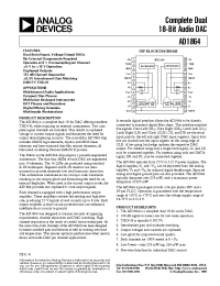 Datasheet AD1864 manufacturer Analog Devices