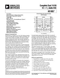 Datasheet AD1865 manufacturer Analog Devices