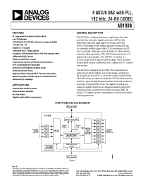 Datasheet AD1938 manufacturer Analog Devices