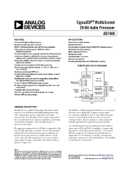 Datasheet AD1940 manufacturer Analog Devices