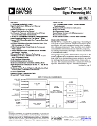 Datasheet AD1953YST manufacturer Analog Devices