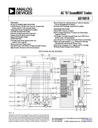 Datasheet AD1981BJSTZ2 manufacturer Analog Devices