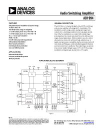 Datasheet AD1994ACPZRL manufacturer Analog Devices