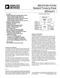 Datasheet AD20MSP415 manufacturer Analog Devices