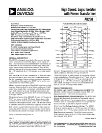 Datasheet AD260AND-1 manufacturer Analog Devices