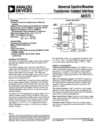 Datasheet AD2S75SMB manufacturer Analog Devices