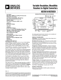 Datasheet AD2S81AJ manufacturer Analog Devices