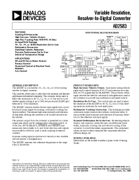 Datasheet AD2S83A manufacturer Analog Devices