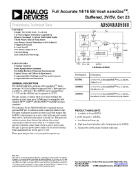 Datasheet AD5040 manufacturer Analog Devices