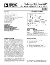 Datasheet AD5061YRJZ-1500RL7 manufacturer Analog Devices