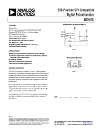 Datasheet AD5160 manufacturer Analog Devices