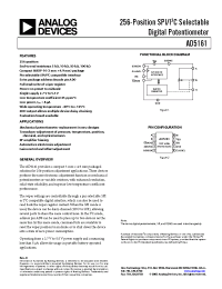 Datasheet AD5161BRM10-RL7 manufacturer Analog Devices