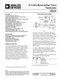 Datasheet AD5228BUJZ100-RL7 manufacturer Analog Devices