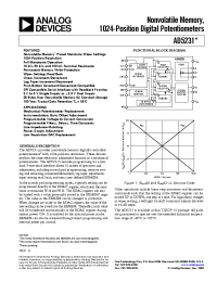 Datasheet AD5231BRU10-REEL7 manufacturer Analog Devices