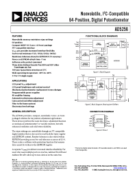 Datasheet AD5258BRMZ10 manufacturer Analog Devices