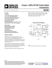 Datasheet AD5290YRMZ10 manufacturer Analog Devices