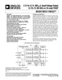Datasheet AD5307BRU manufacturer Analog Devices