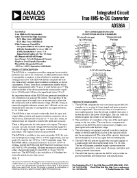 Datasheet AD536A manufacturer Analog Devices