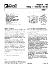 Datasheet AD537S manufacturer Analog Devices